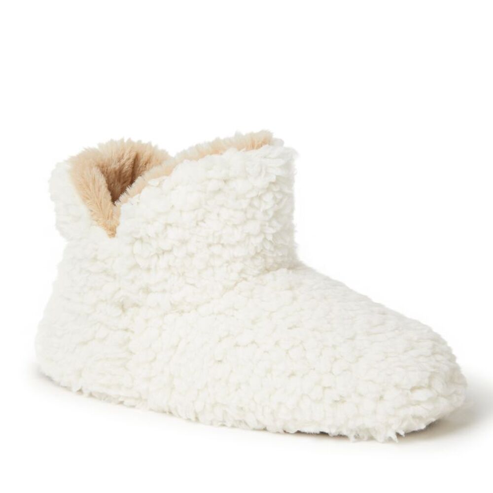 Dearfoams Women's Chelsea Shaggy Pile Bootie Fuzzy House Slipper